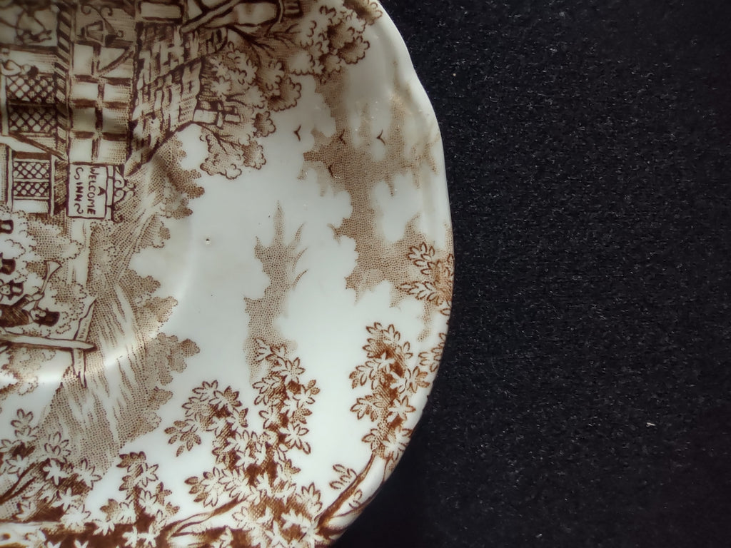 Vintage Franciscan Coaching Days Saucer England Ironstone Cottagecore [5947]