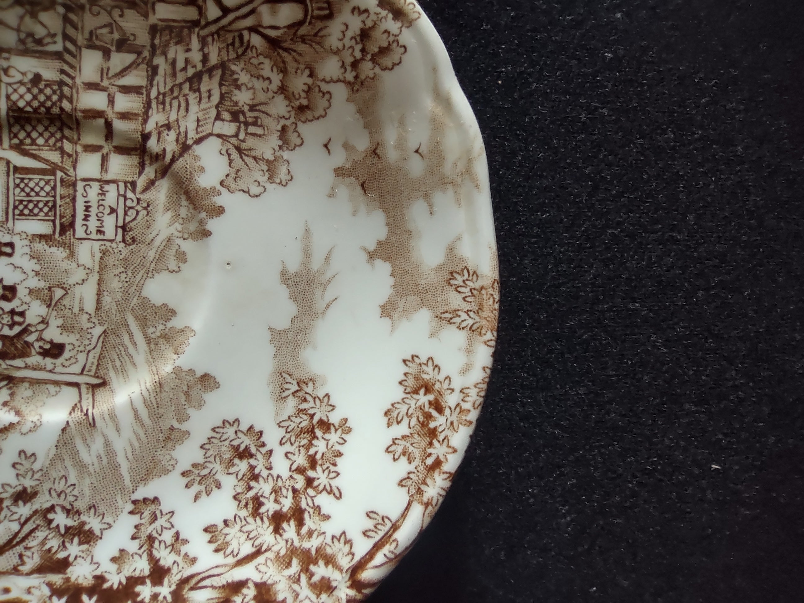 Vintage Franciscan Coaching Days Saucer England Ironstone Cottagecore [5947]