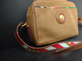 Vintage Lizette Brown Crossbody Shoulder Bag Gold Tone Hardware [4403]
