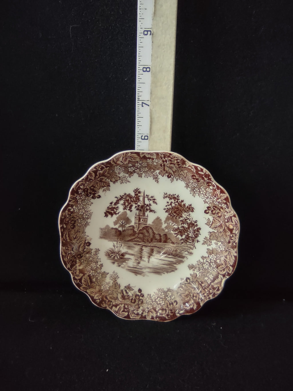 Vintage Meakin Romantic England Brown Saucer Ironstone Cottagecore [5948]