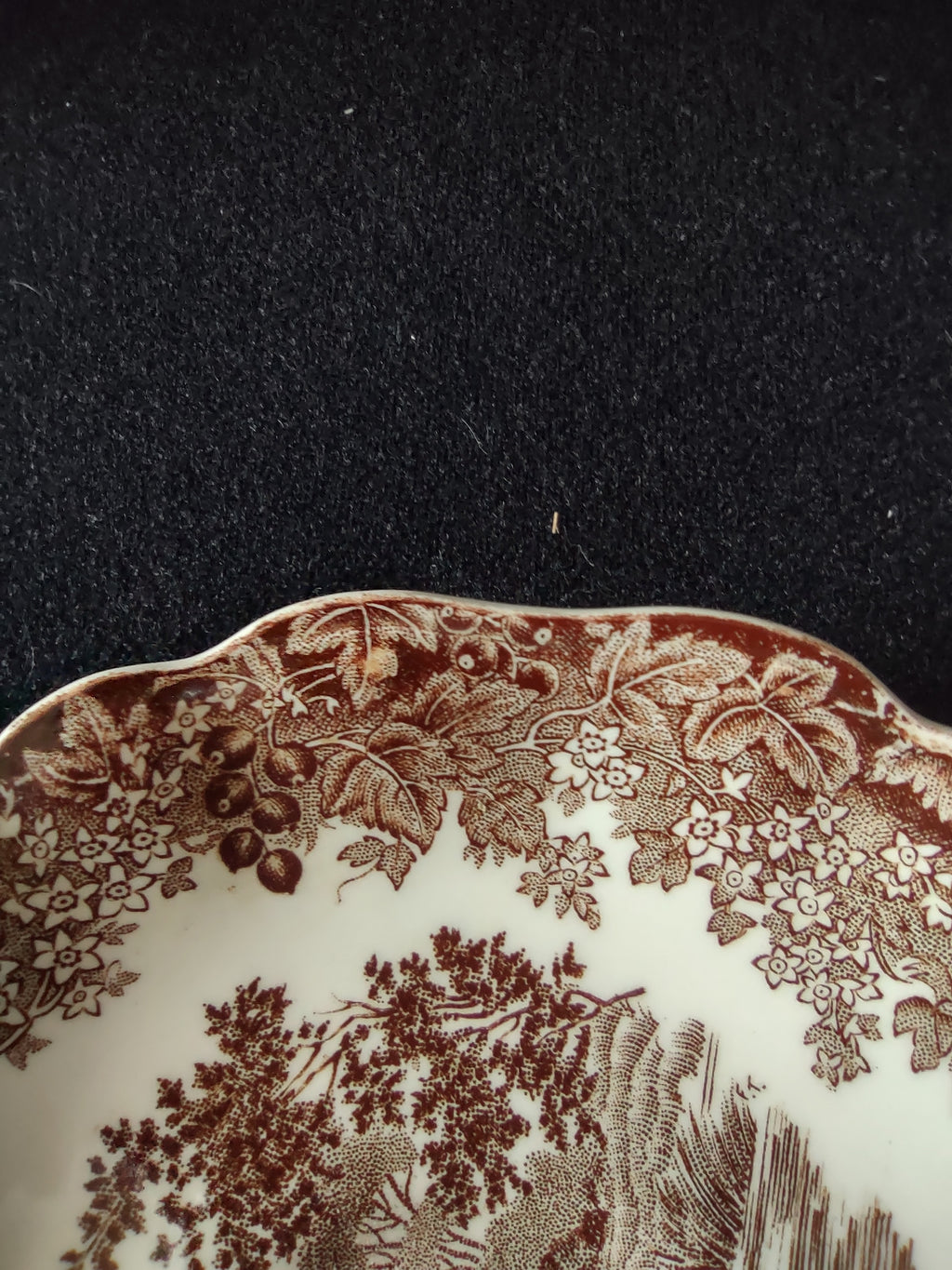 Vintage Meakin Romantic England Brown Saucer Ironstone Cottagecore [5948]