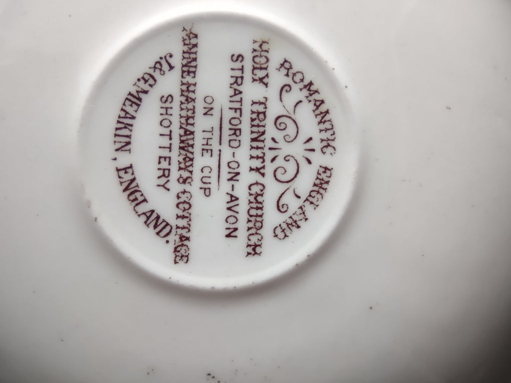 Vintage Meakin Romantic England Brown Saucer Ironstone Cottagecore [5948]