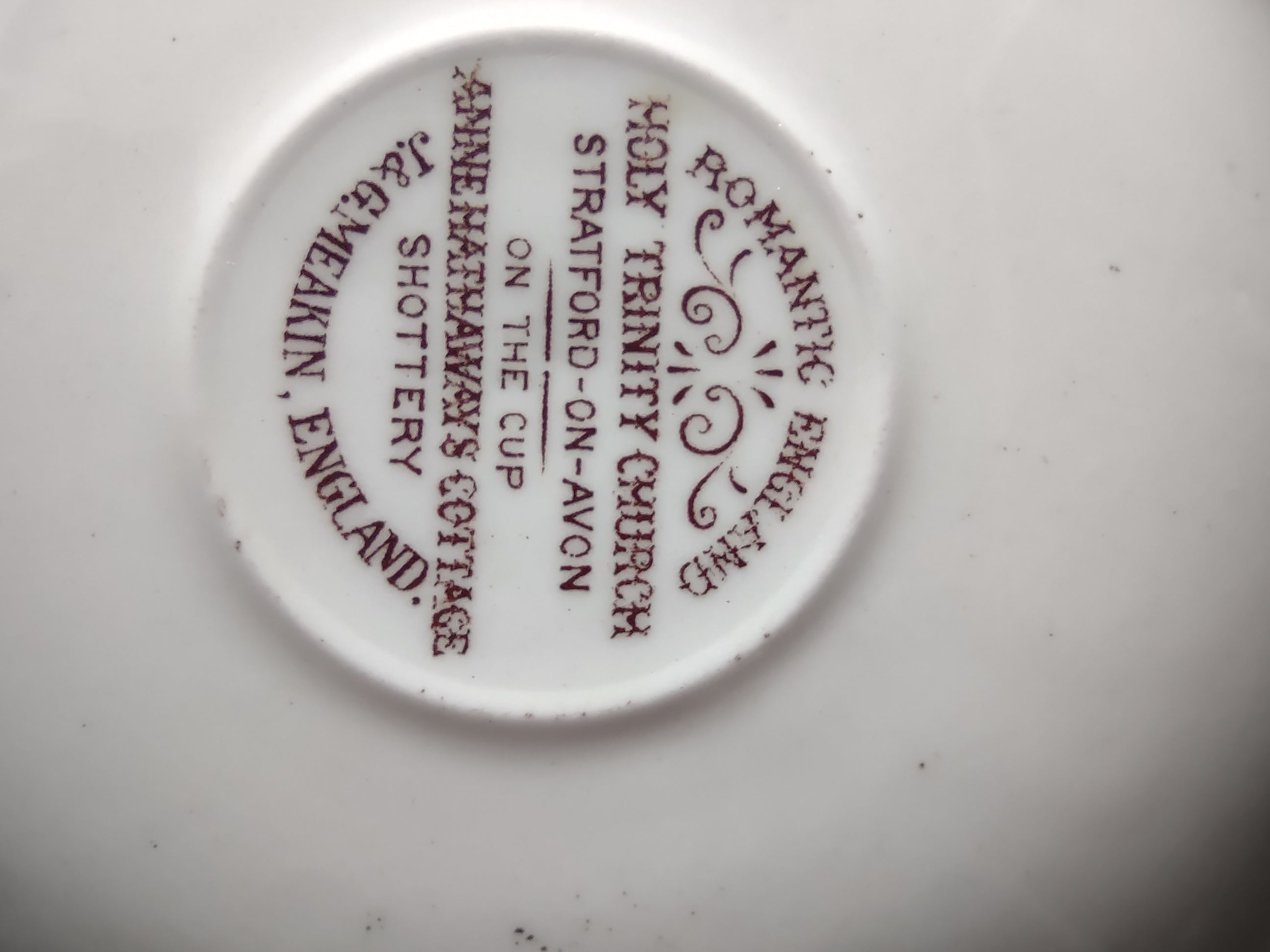 Vintage Meakin Romantic England Brown Saucer Ironstone Cottagecore [5948]