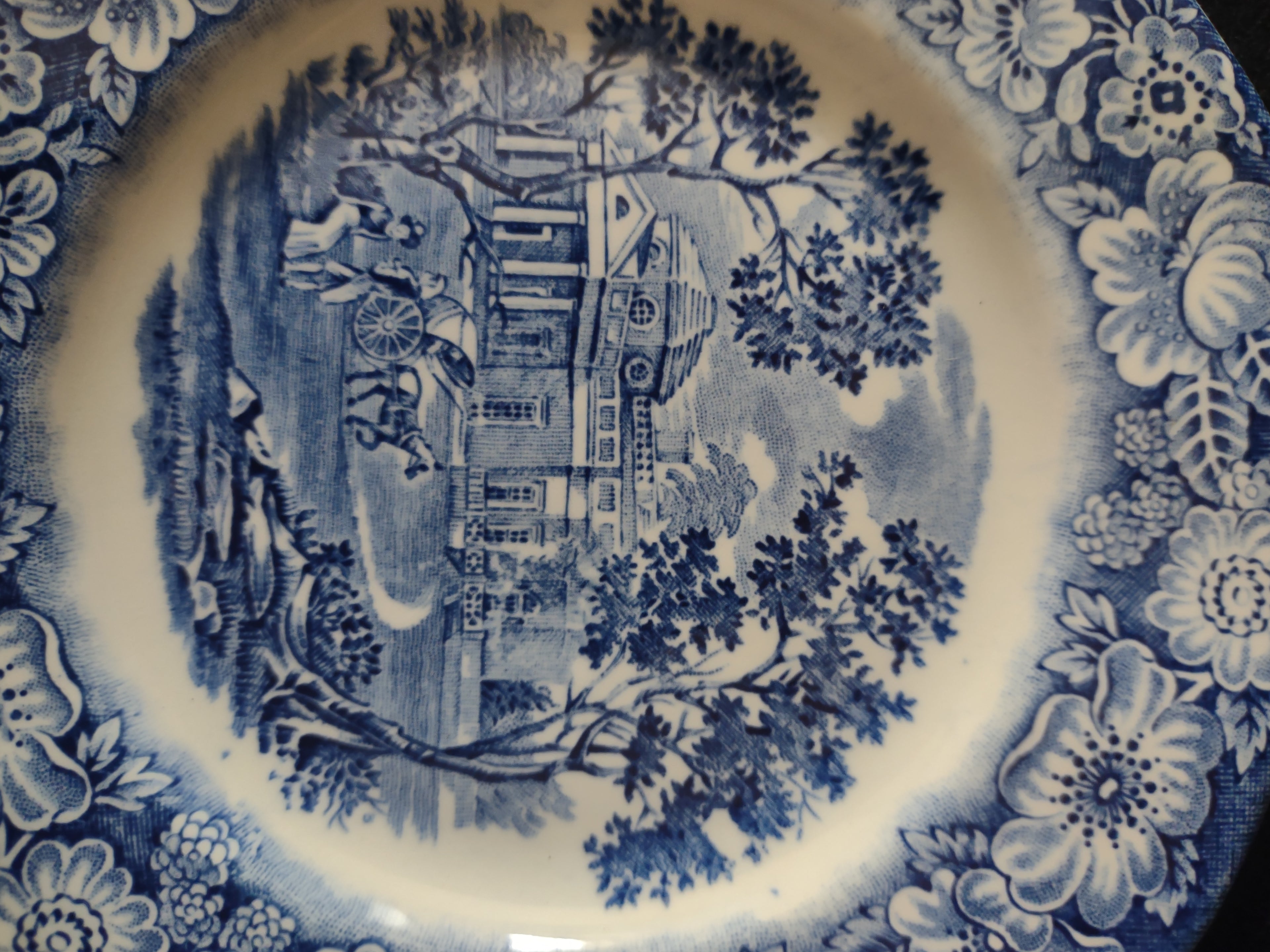 Vintage Liberty Blue Monticello Ironstone Bread Butter Plate England [5950]