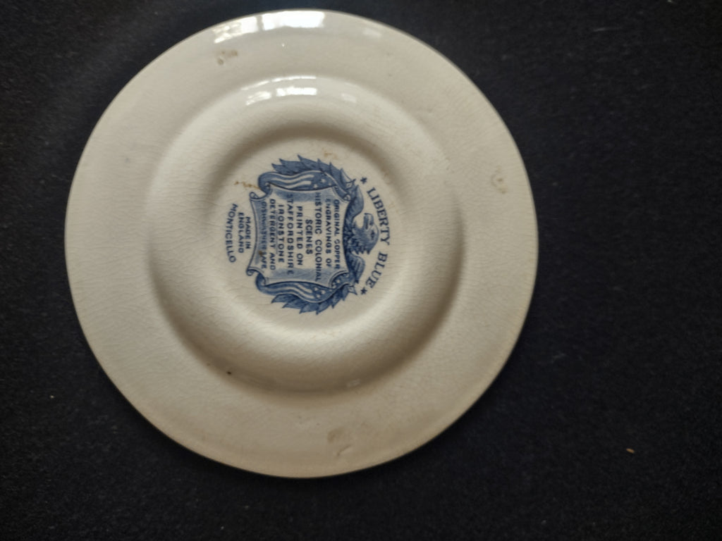 Vintage Liberty Blue Monticello Ironstone Bread Butter Plate England [5950]
