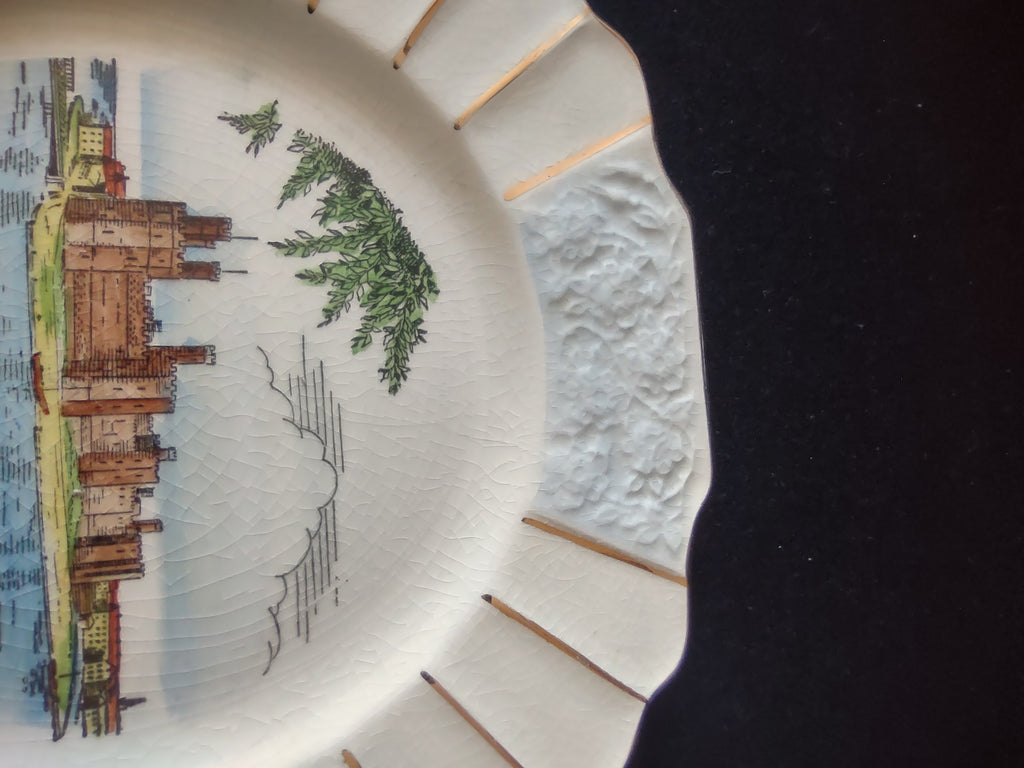 Vintage Myott Caernarvon Castle Wales Collector Plate Ironstone England [5953]