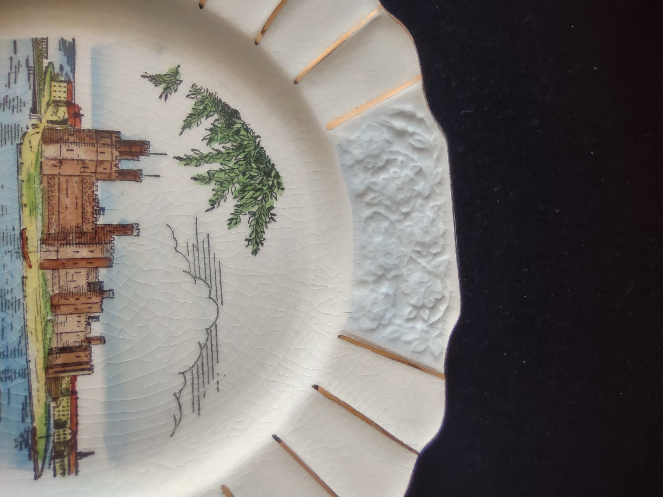 Vintage Myott Caernarvon Castle Wales Collector Plate Ironstone England [5953]