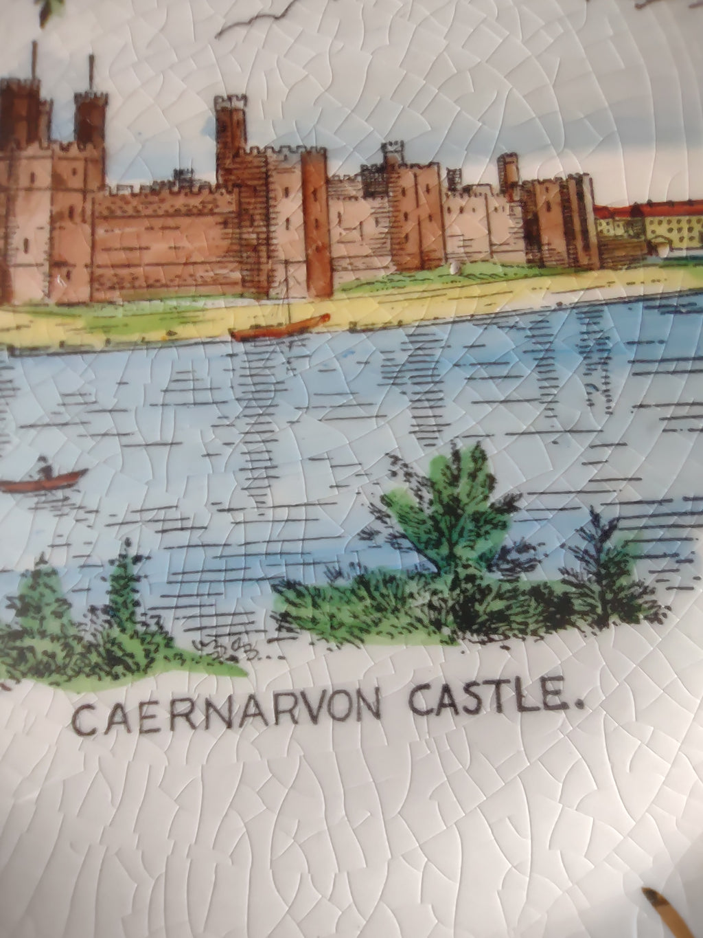 Vintage Myott Caernarvon Castle Wales Collector Plate Ironstone England [5953]