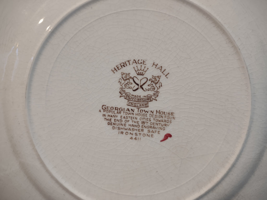 Vintage Heritage Hall Georgian Town House Ironstone Plate Staffordshire [5938]