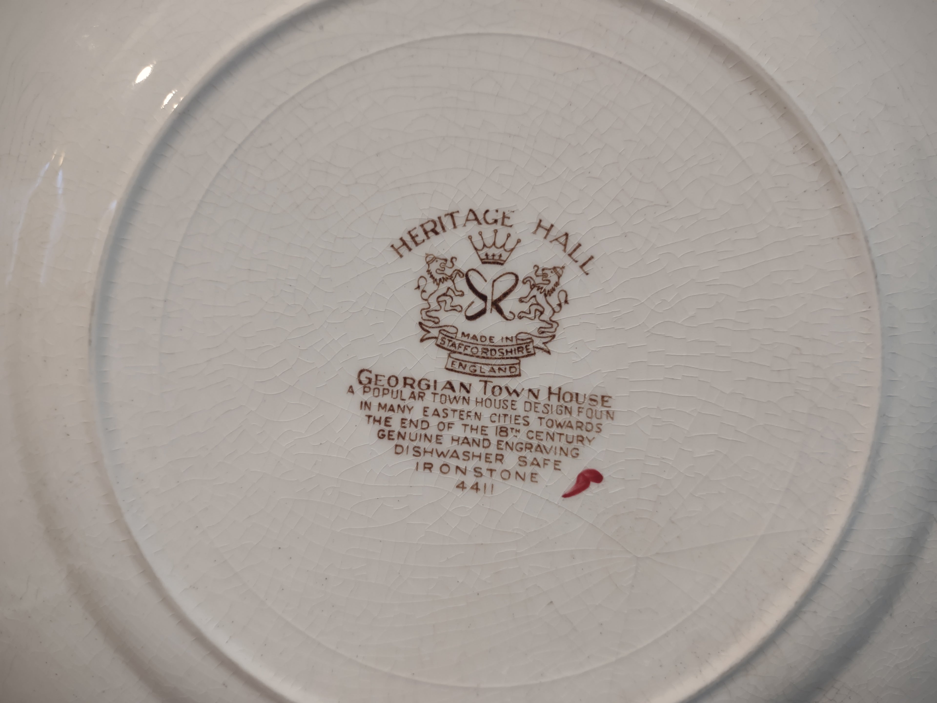 Vintage Heritage Hall Georgian Town House Ironstone Plate Staffordshire [5938]