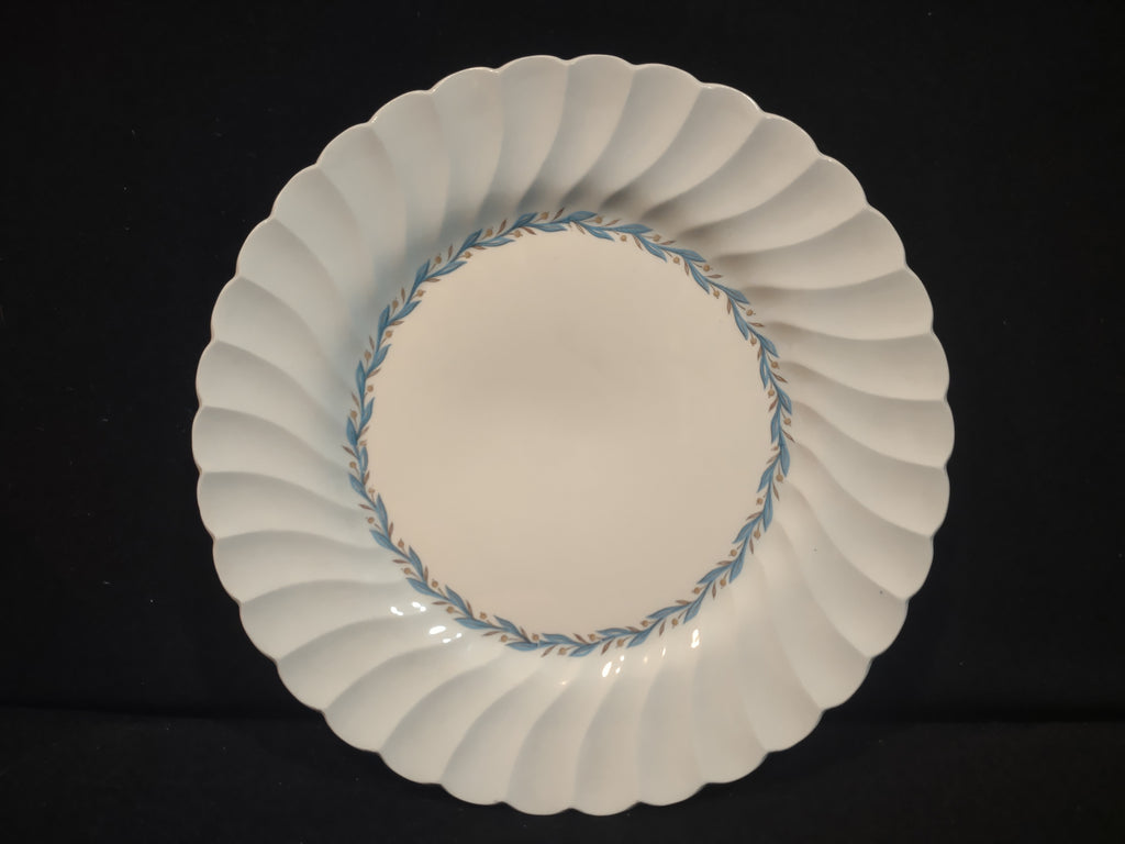 Vintage Myott Staffordshire Blue Laurel Swirl Dinner Plate England [5959]
