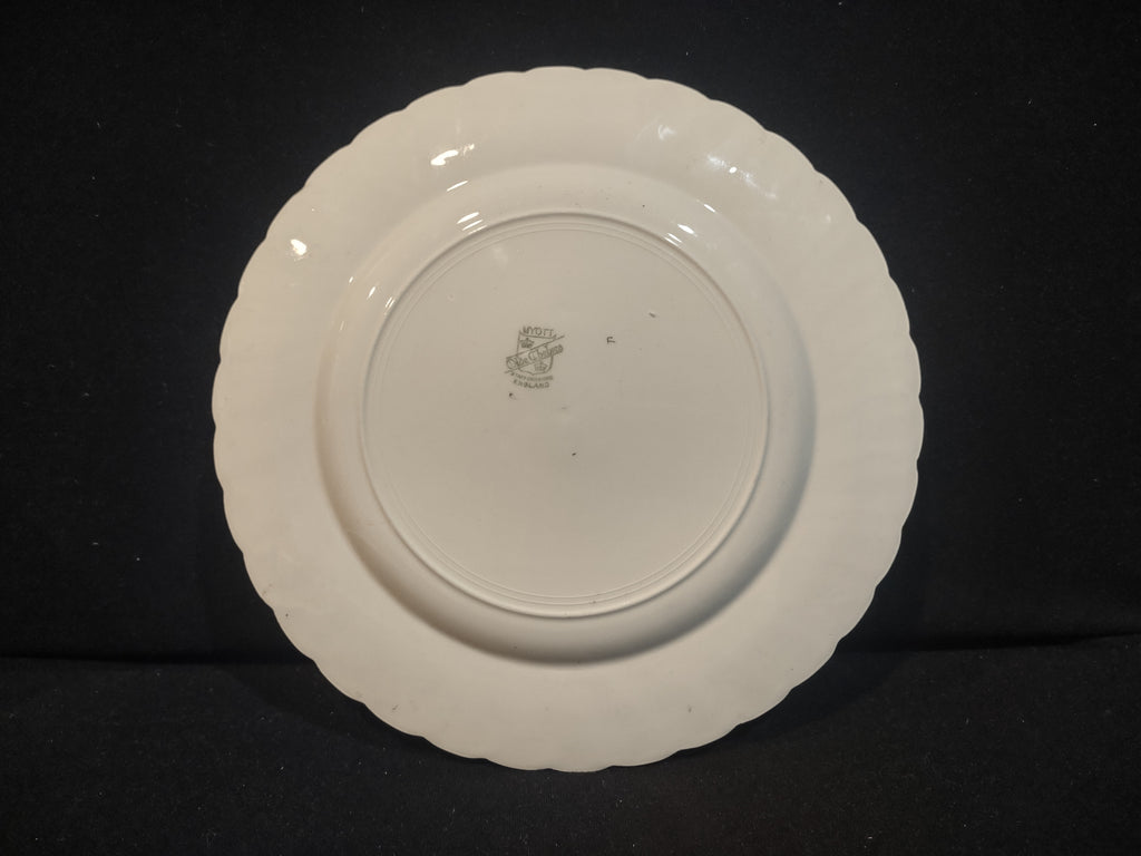 Vintage Myott Staffordshire Blue Laurel Swirl Dinner Plate England [5959]