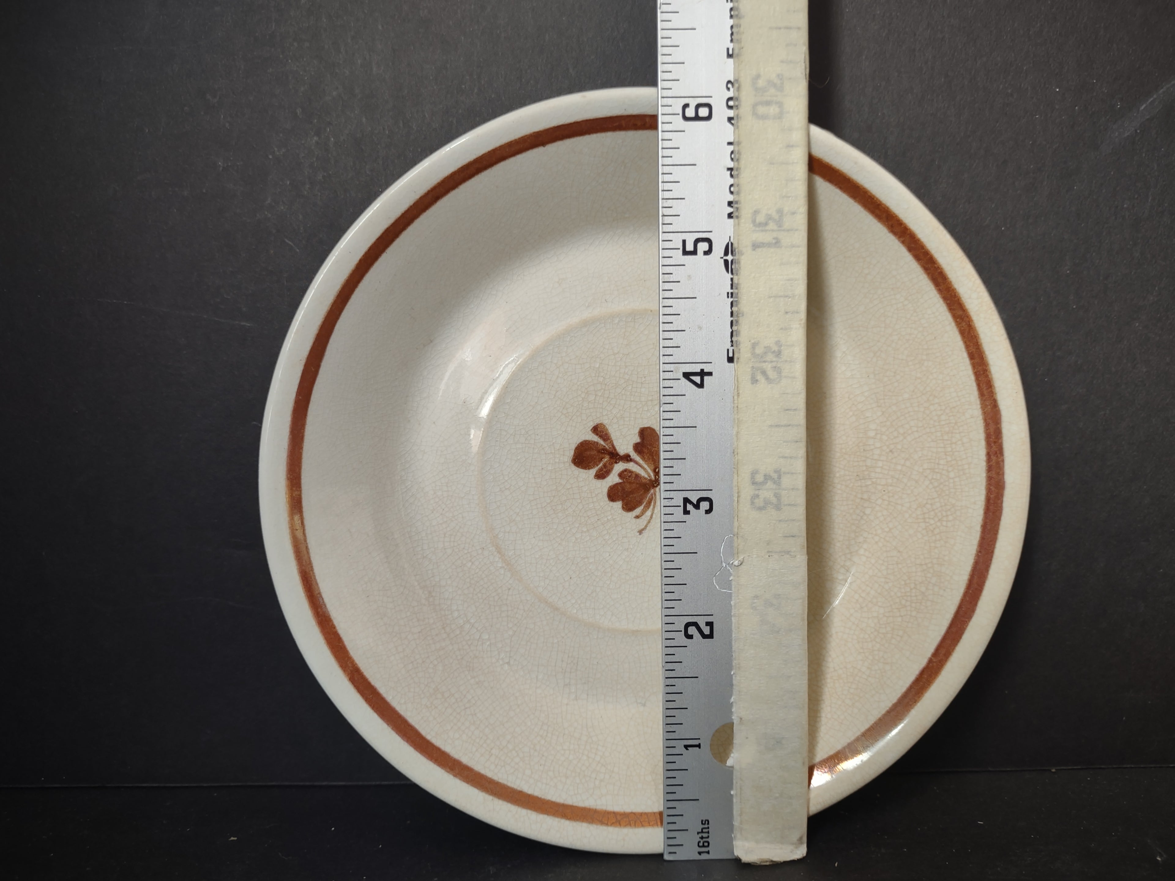 Vintage Meakin Royal Ironstone Tea Leaf Saucer Cottagecore England [5965]
