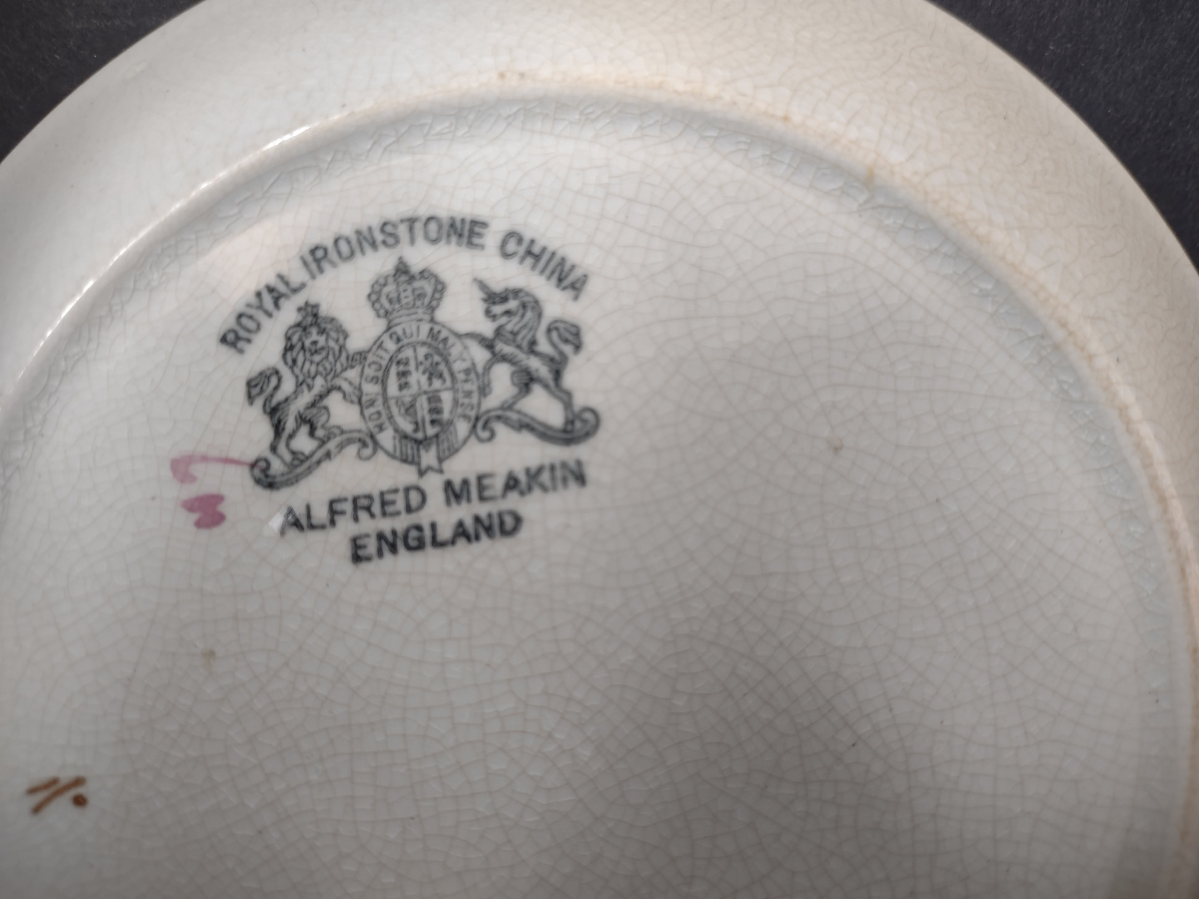 Vintage Meakin Royal Ironstone Tea Leaf Saucer Cottagecore England [5965]