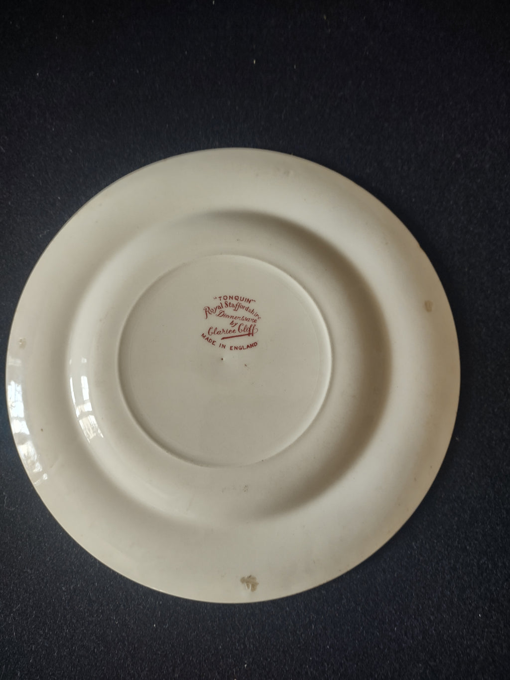 Vintage Royal Staffordshire Tonquin Red Luncheon Plate Ironstone England [5964]