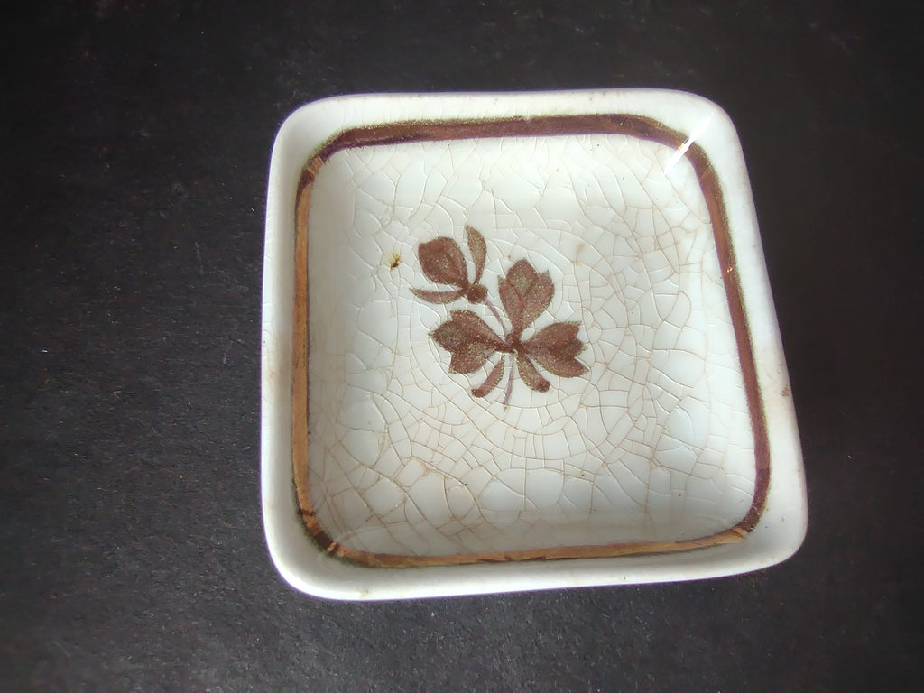 Vintage Alfred Meakin Royal Ironstone Brown Transferware Square Dish [5989]