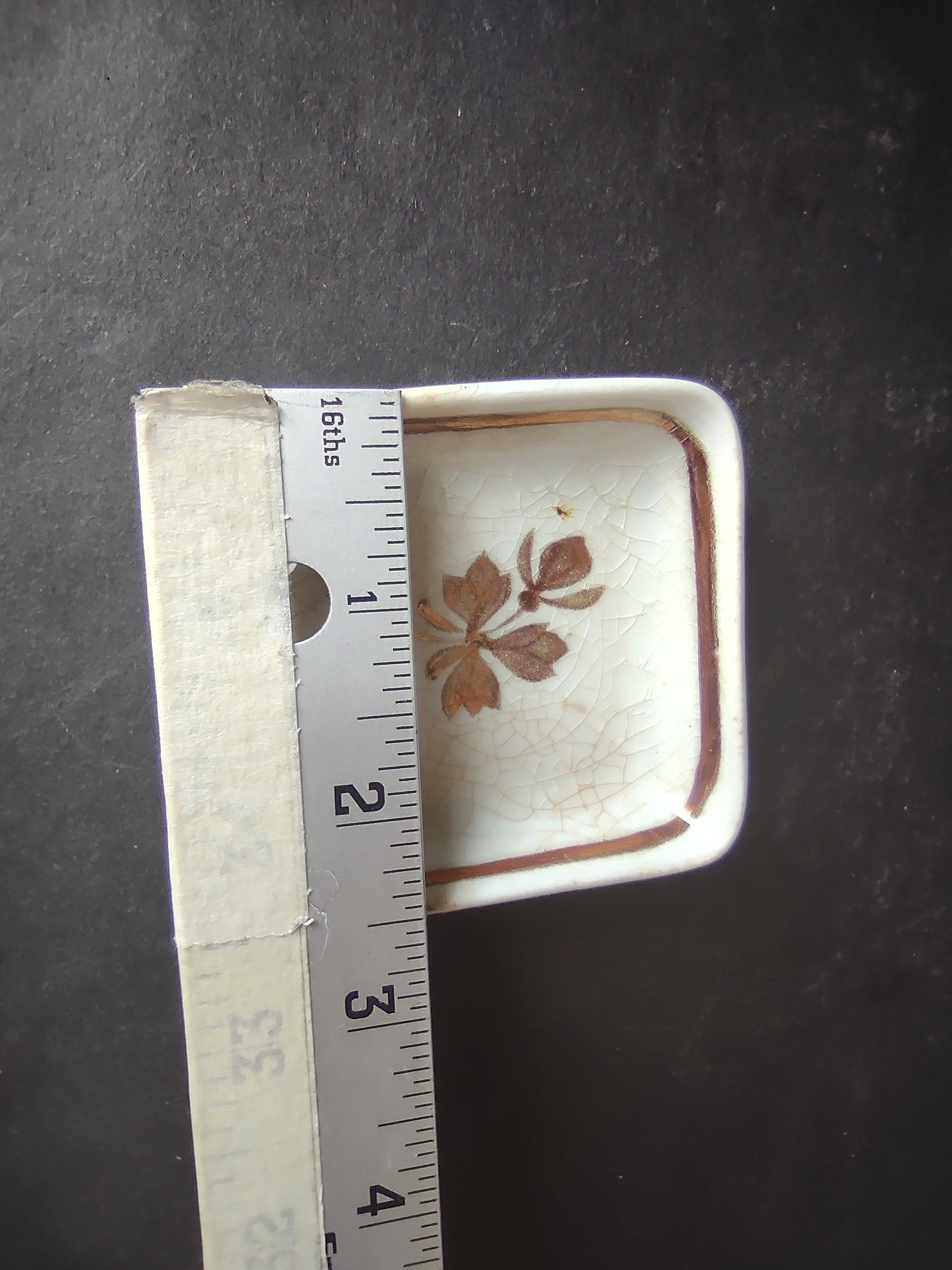 Vintage Alfred Meakin Royal Ironstone Brown Transferware Square Dish [5989]