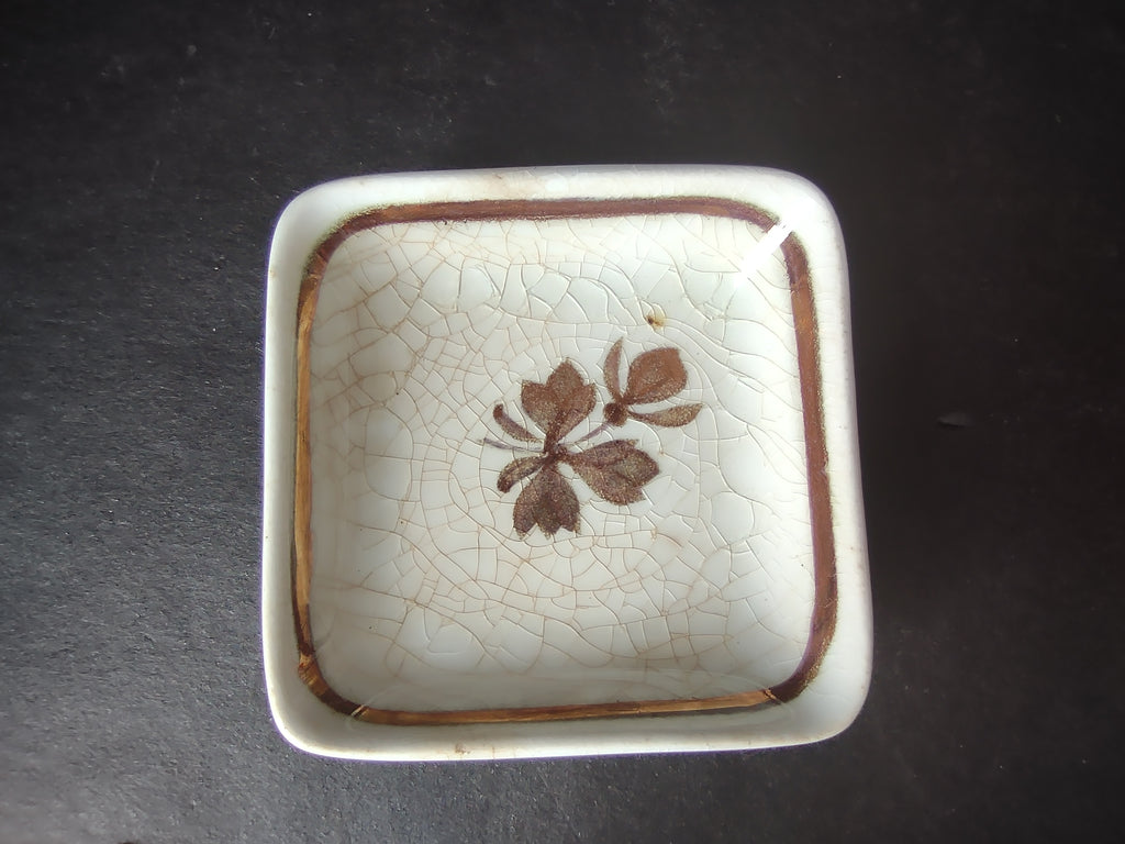 Vintage Alfred Meakin Royal Ironstone Brown Transferware Square Dish [5989]