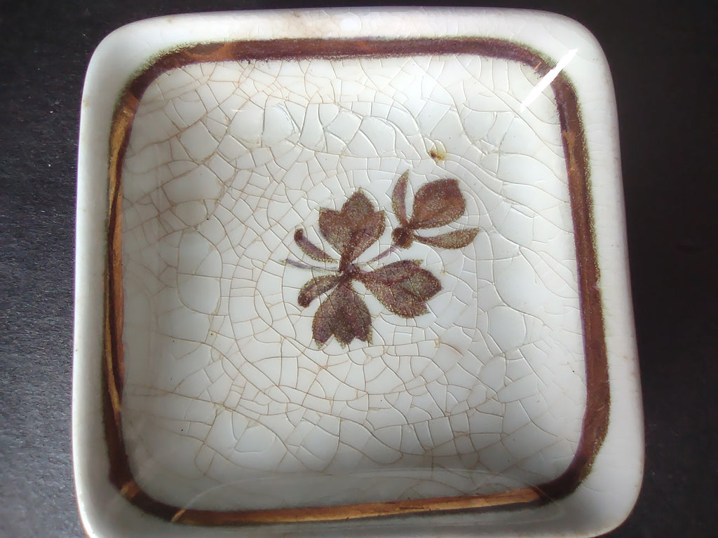Vintage Alfred Meakin Royal Ironstone Brown Transferware Square Dish [5989]