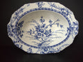 Vintage Alfred Meakin Medway Blue White Transferware Oval Serving Bowl [5993]