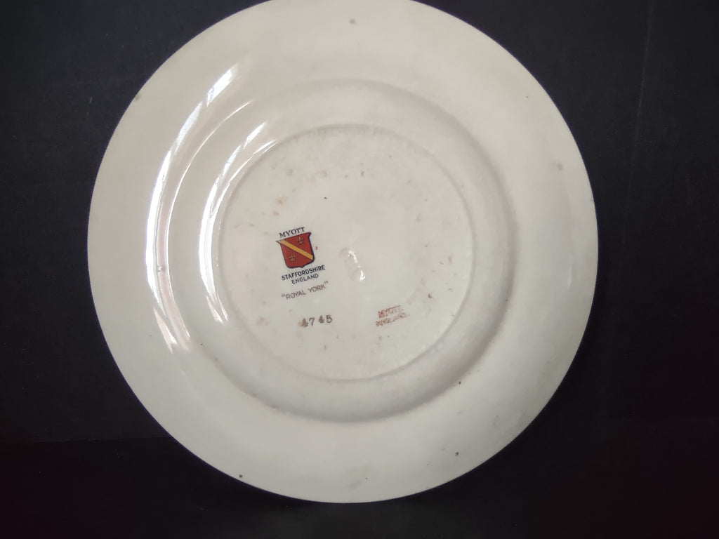 Vintage Myott Royal York Staffordshire England Plate Ironstone [5995]