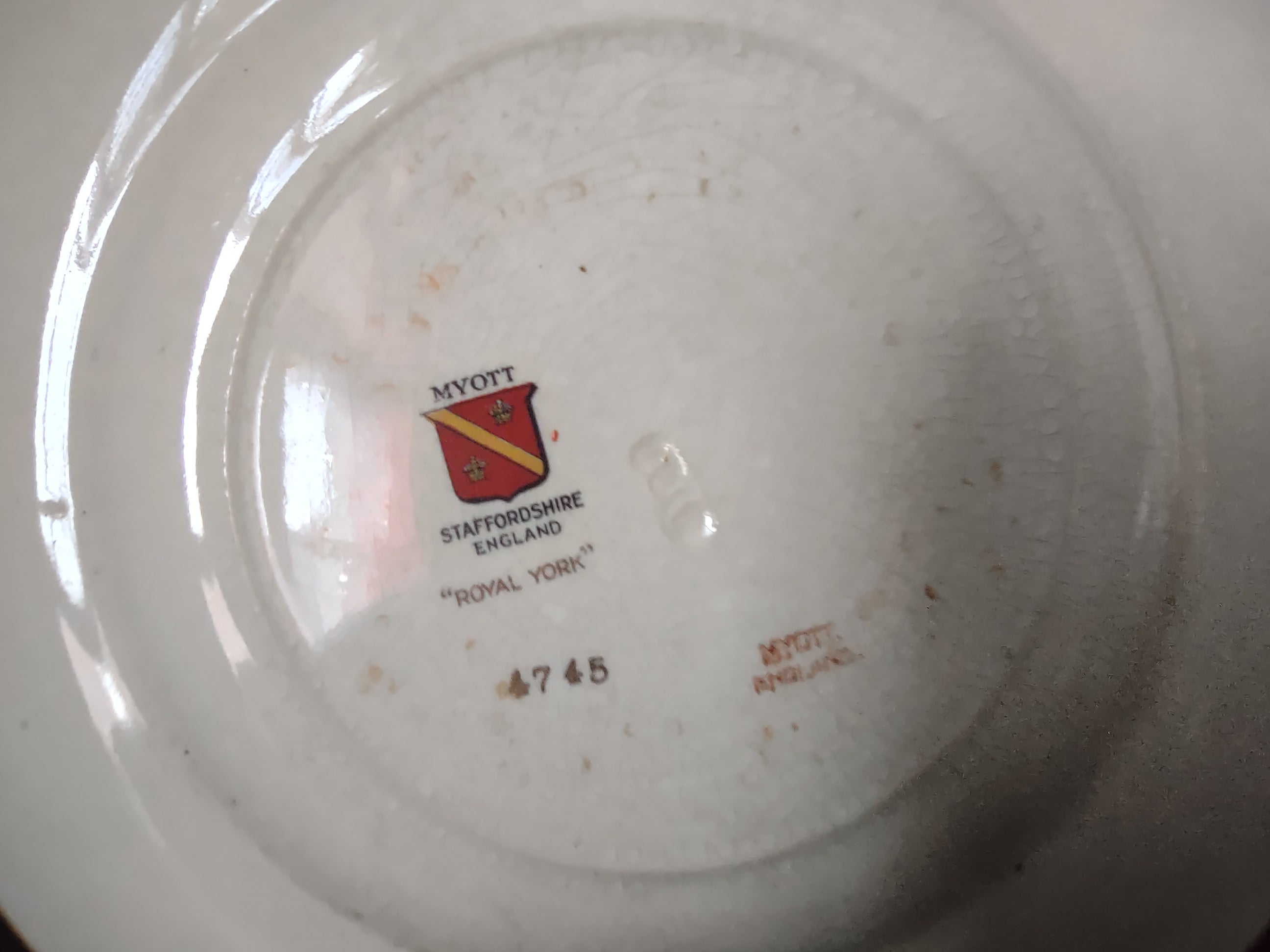 Vintage Myott Royal York Staffordshire England Plate Ironstone [5995]