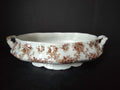 Vintage Burslem Ford Festoon Brown Transferware Semi Porcelain Bowl England [5996]