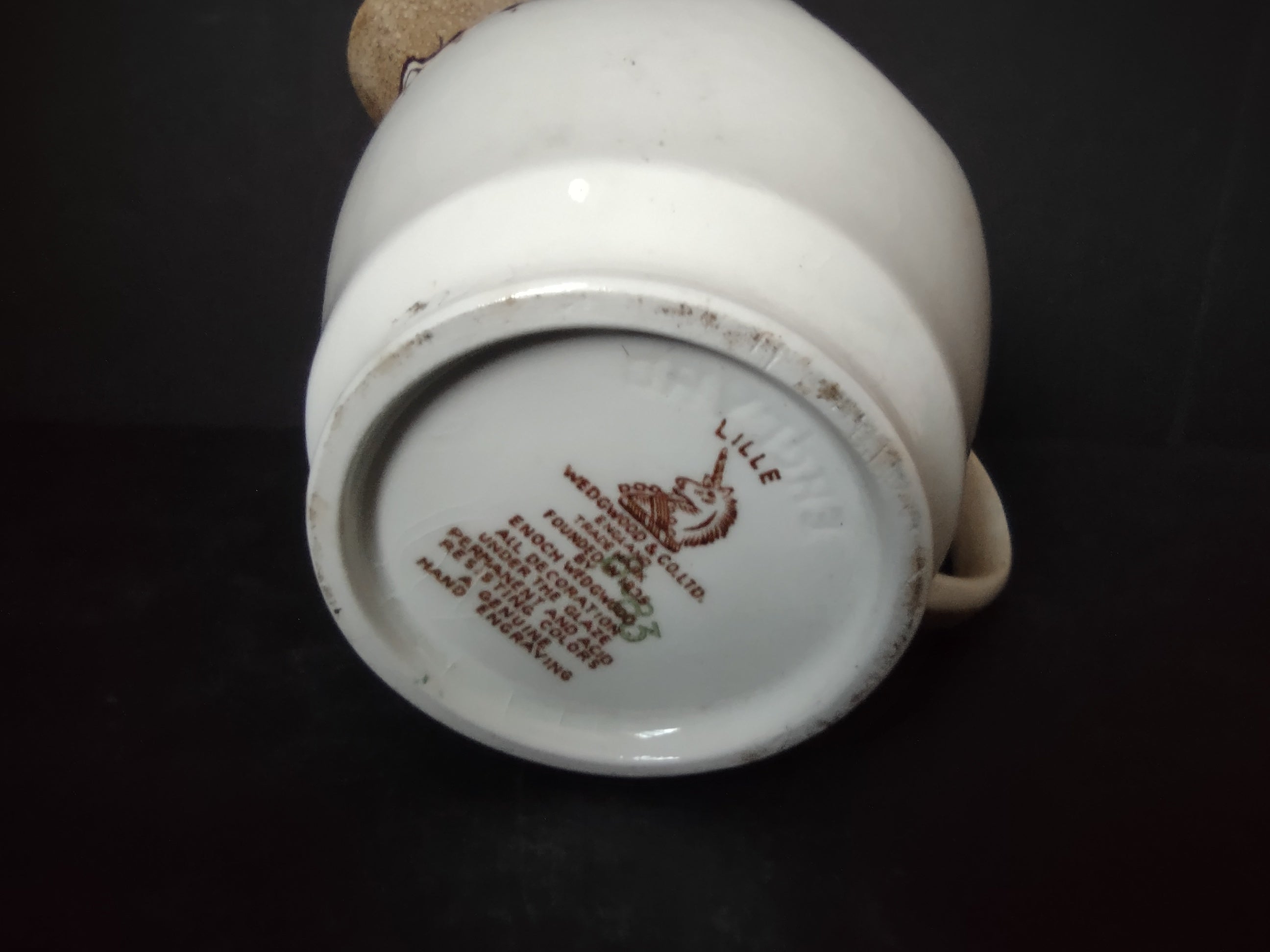 Vintage Very Heavy Crazing Floral Lidless Coffee Pot Chocolate Pot [5998]