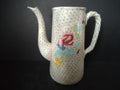 Vintage Very Heavy Crazing Floral Lidless Coffee Pot Chocolate Pot [5998]