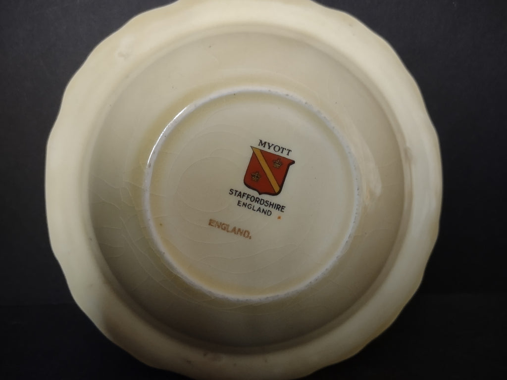 Vintage Myott Staffordshire Autumn Harvest Berry Bowl Scalloped England [5999]