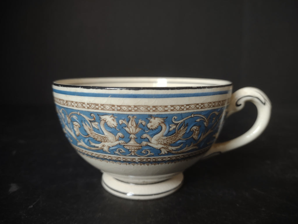 Vintage Myott Staffordshire Medici Blue Transferware Tea Cup England [6002]