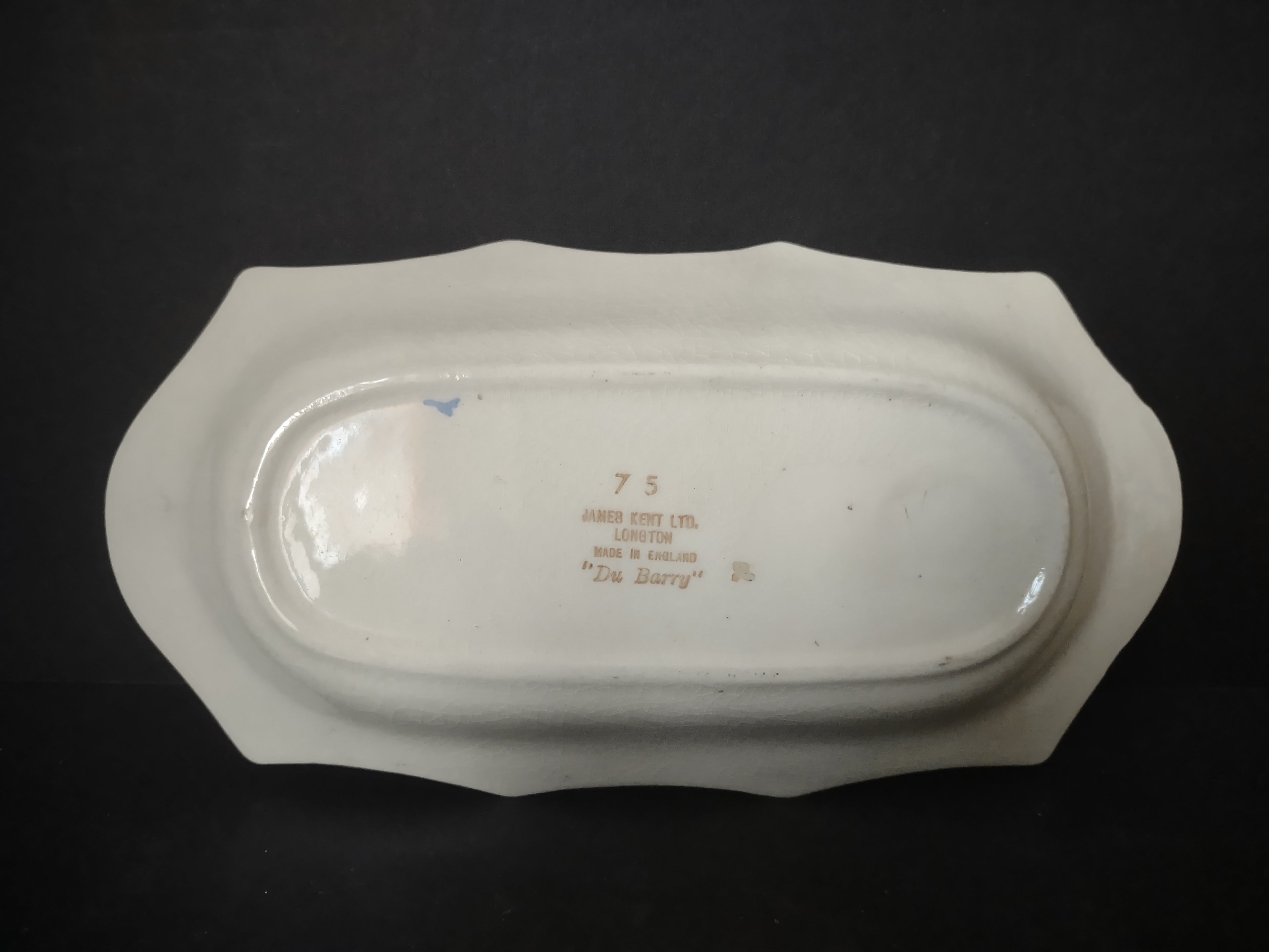 Vintage James Kent Du Barry Chintz Rectangular Vanity Tray 6" England [5991]