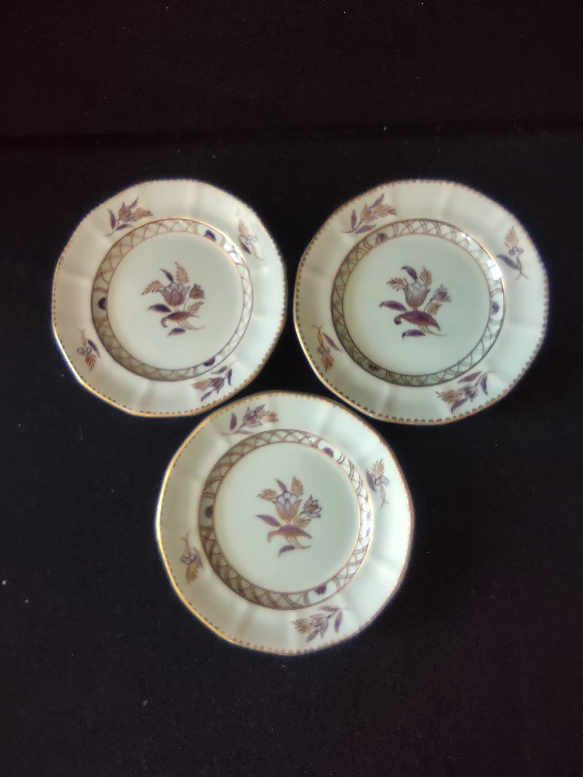 Vintage Adams Regent Bread Butter Plate Ironstone England Set of 3 [6007]