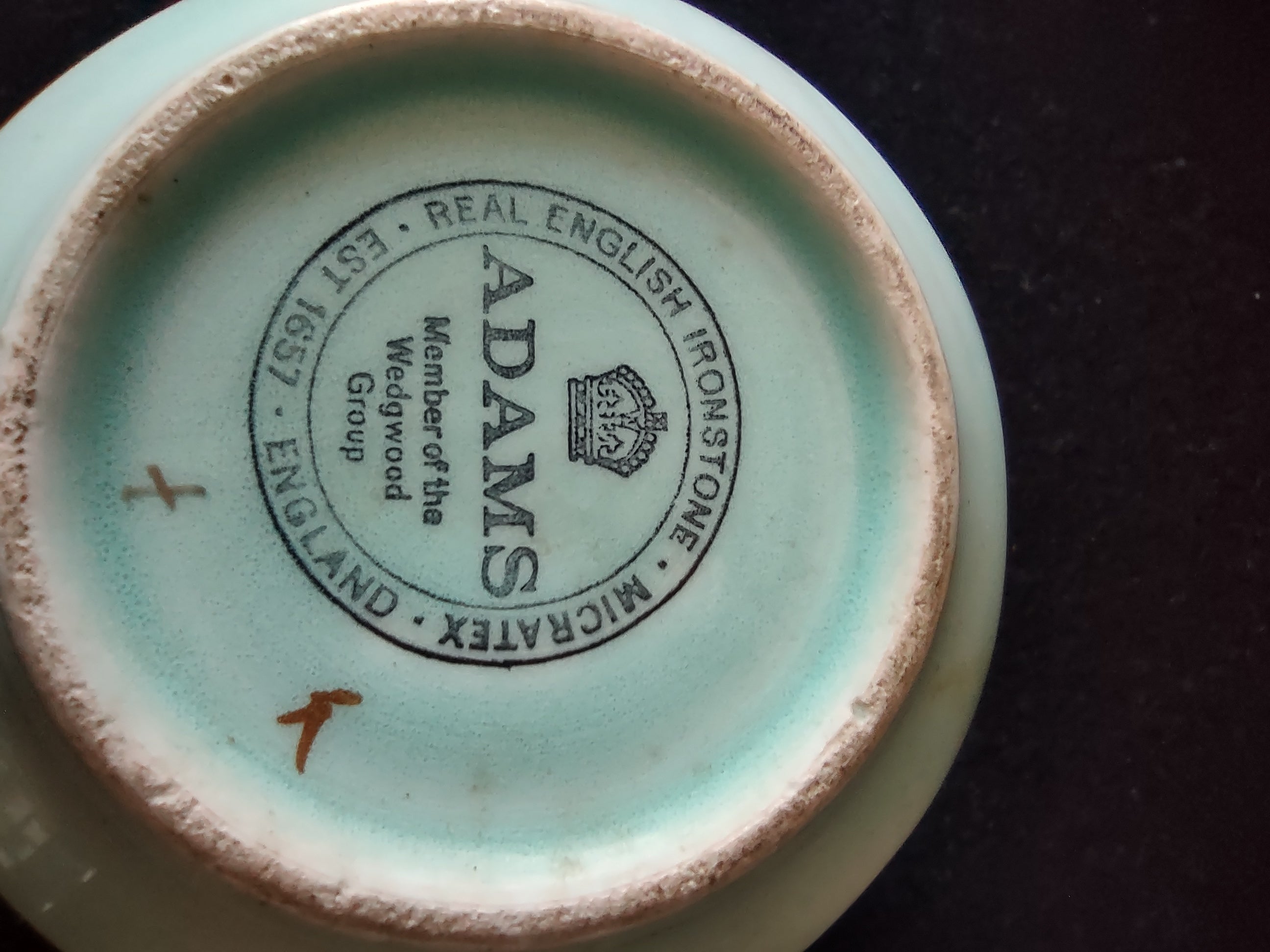Vintage Adams Micratex Regent Cups Ironstone England Set of 3 [6009]