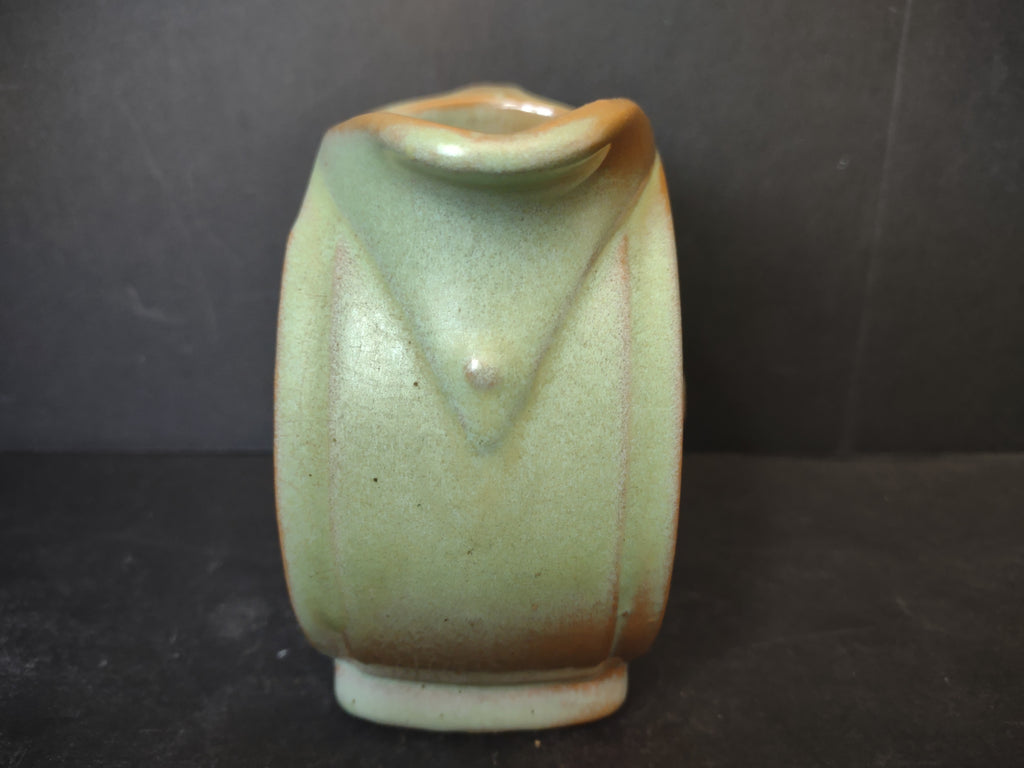 Vintage Frankoma Pottery Wagon Wheel Pitcher Prairie Green Ada Clay USA [6044]