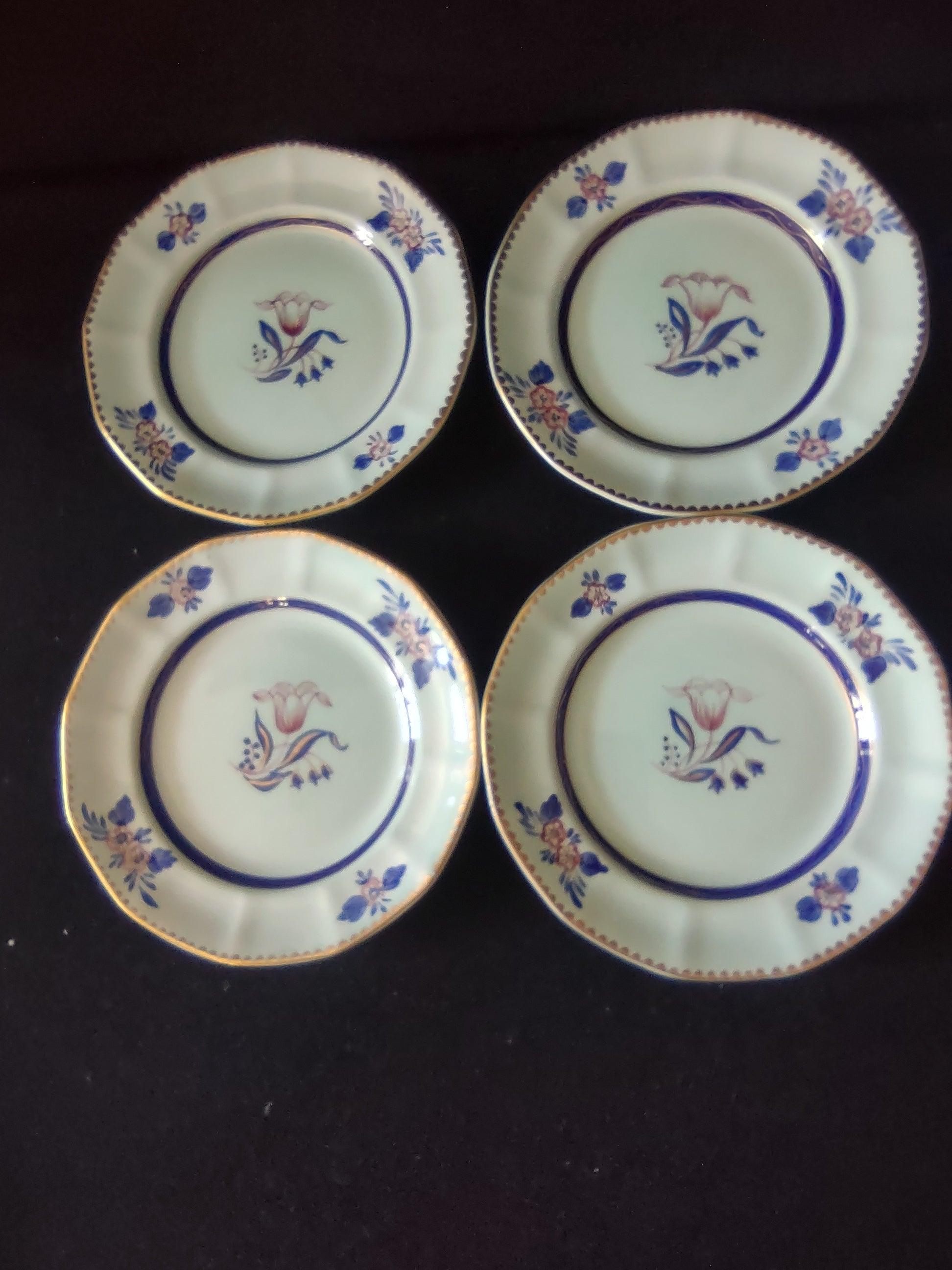 Vintage Adams Calyx Ware Bread Butter Plate Ironstone England Set Of 4 [6010]