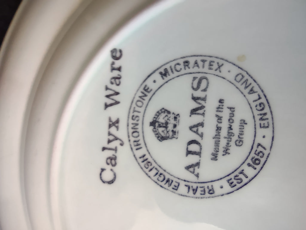 Vintage Adams Calyx Ware Bread Butter Plate Ironstone England Set Of 4 [6010]