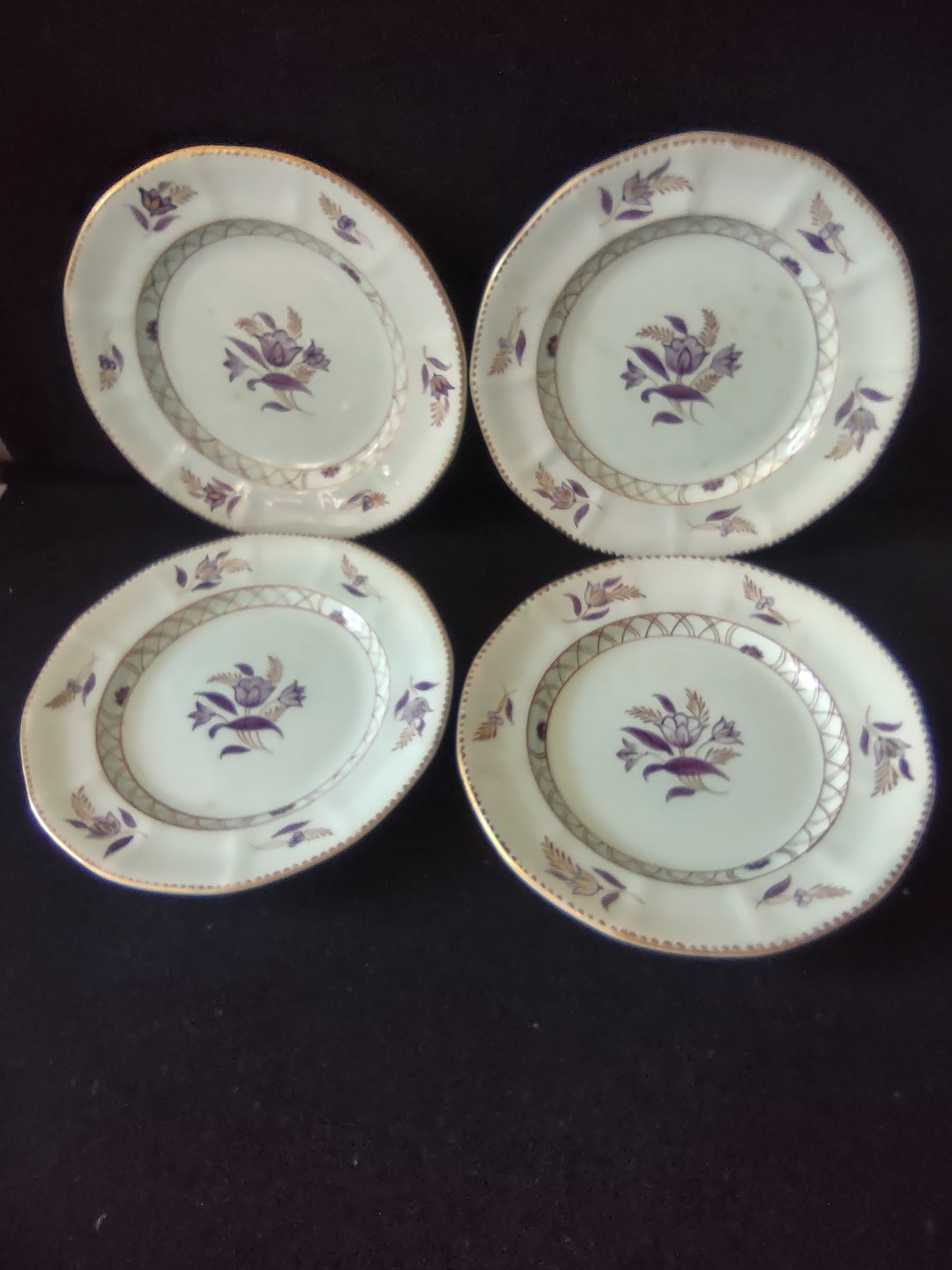 Vintage Adams Regent Luncheon Plate Ironstone England Set of 4 [6012]