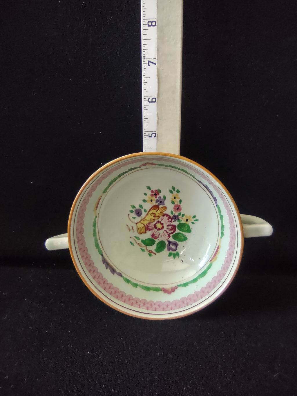 Vintage Adams Calyx Ware Carolynn Cream Soup Bowl Ironstone England [6014]