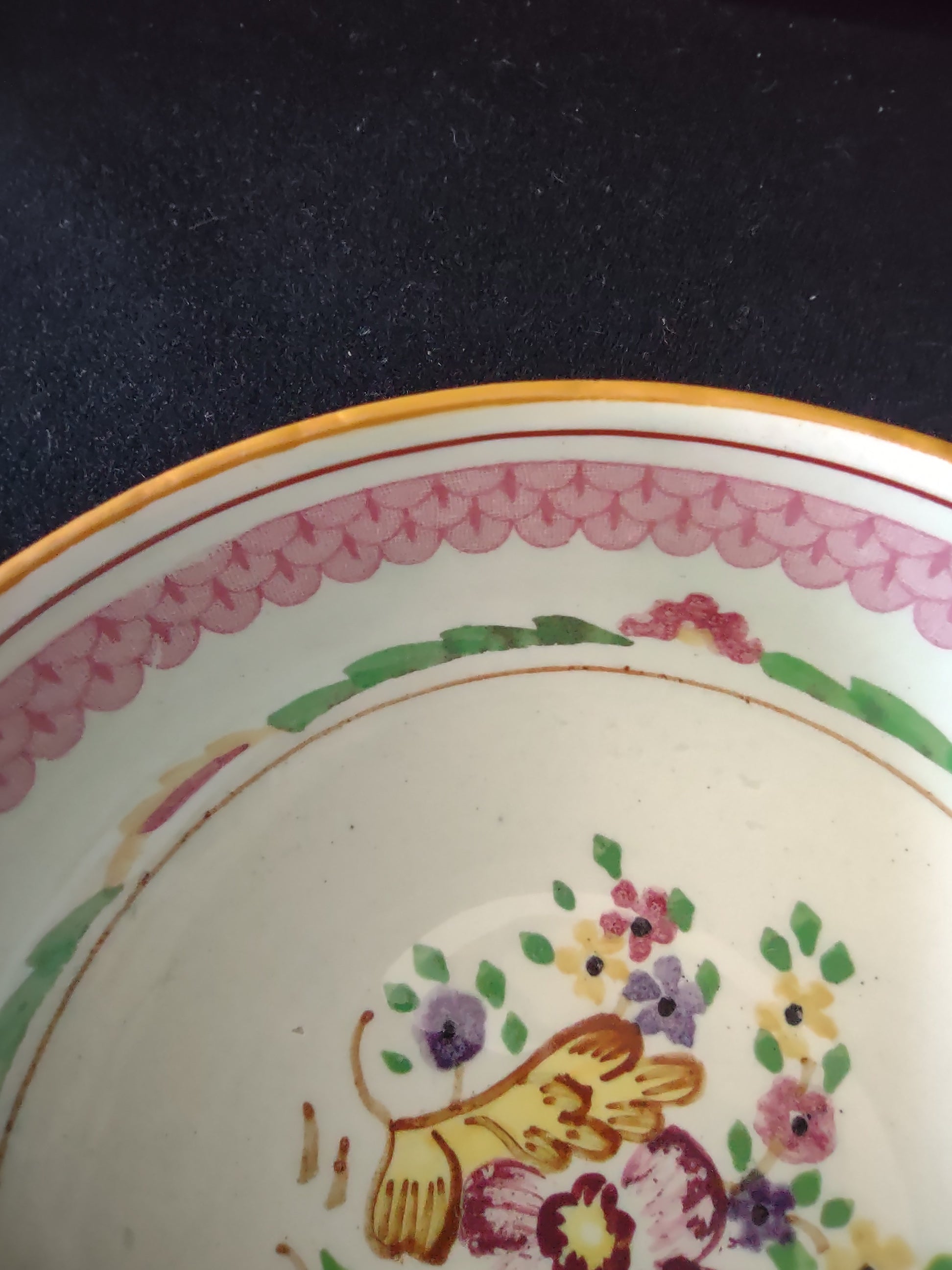 Vintage Adams Calyx Ware Carolynn Cream Soup Bowl Ironstone England [6014]