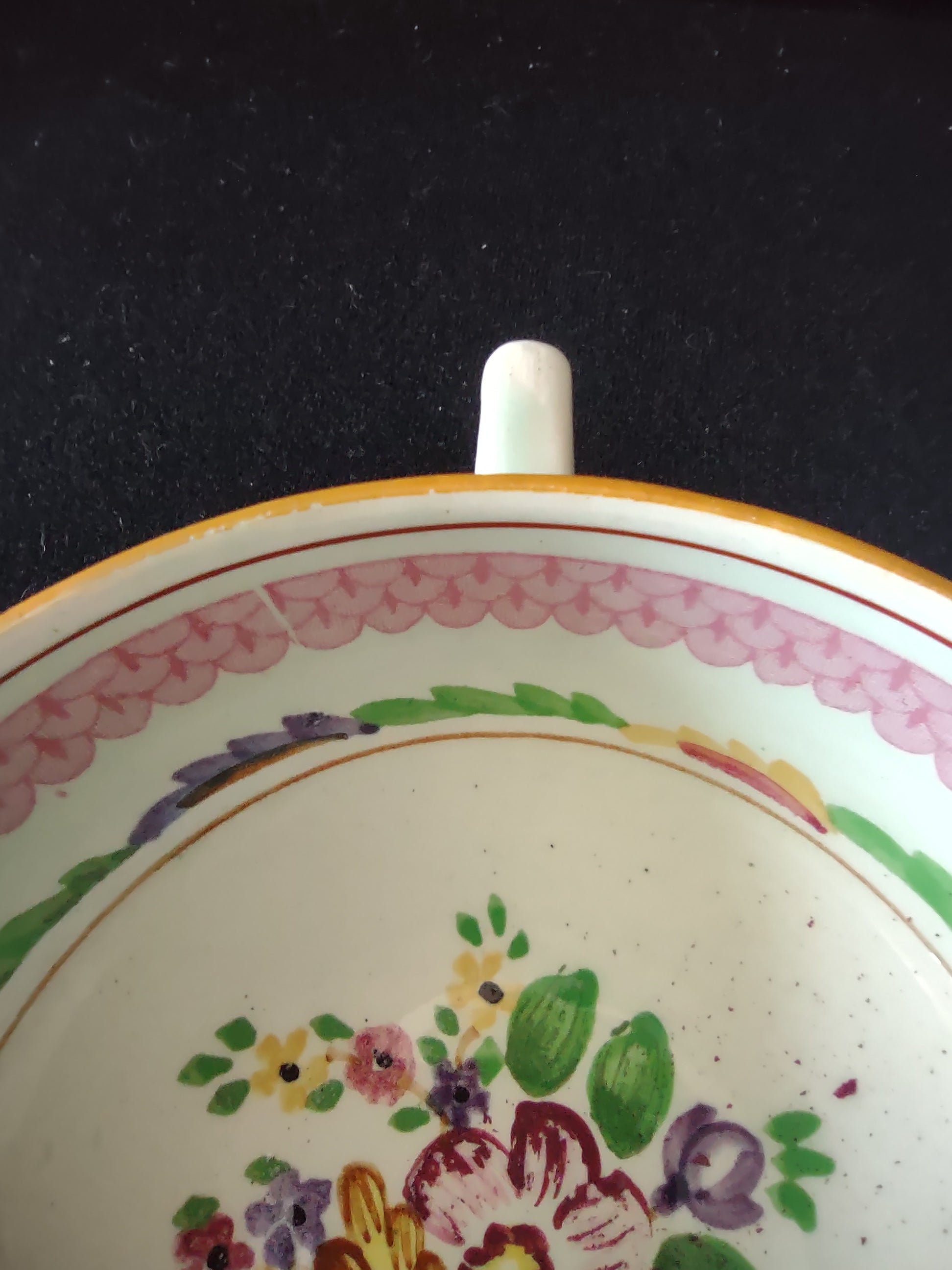 Vintage Adams Calyx Ware Carolynn Cream Soup Bowl Ironstone England [6014]