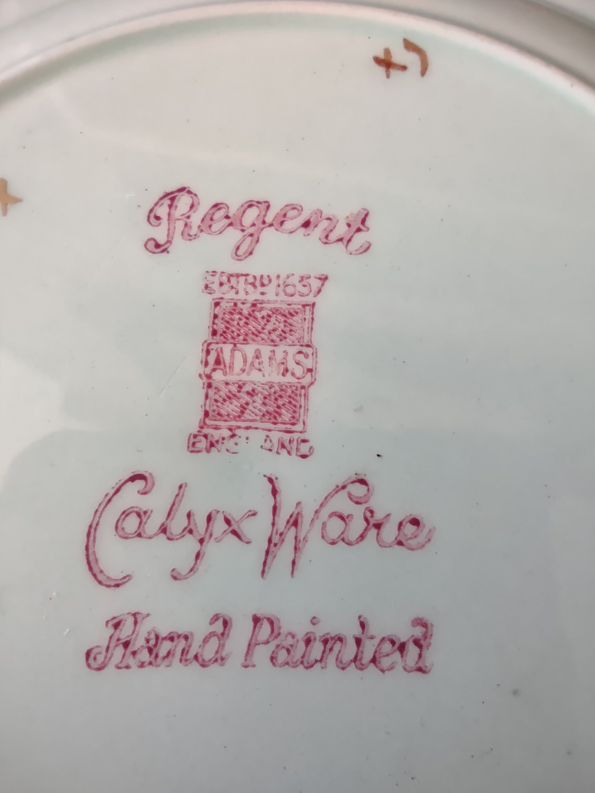 Vintage Adams Calyx Ware Regent Bread Butter Plate Ironstone England [6015]