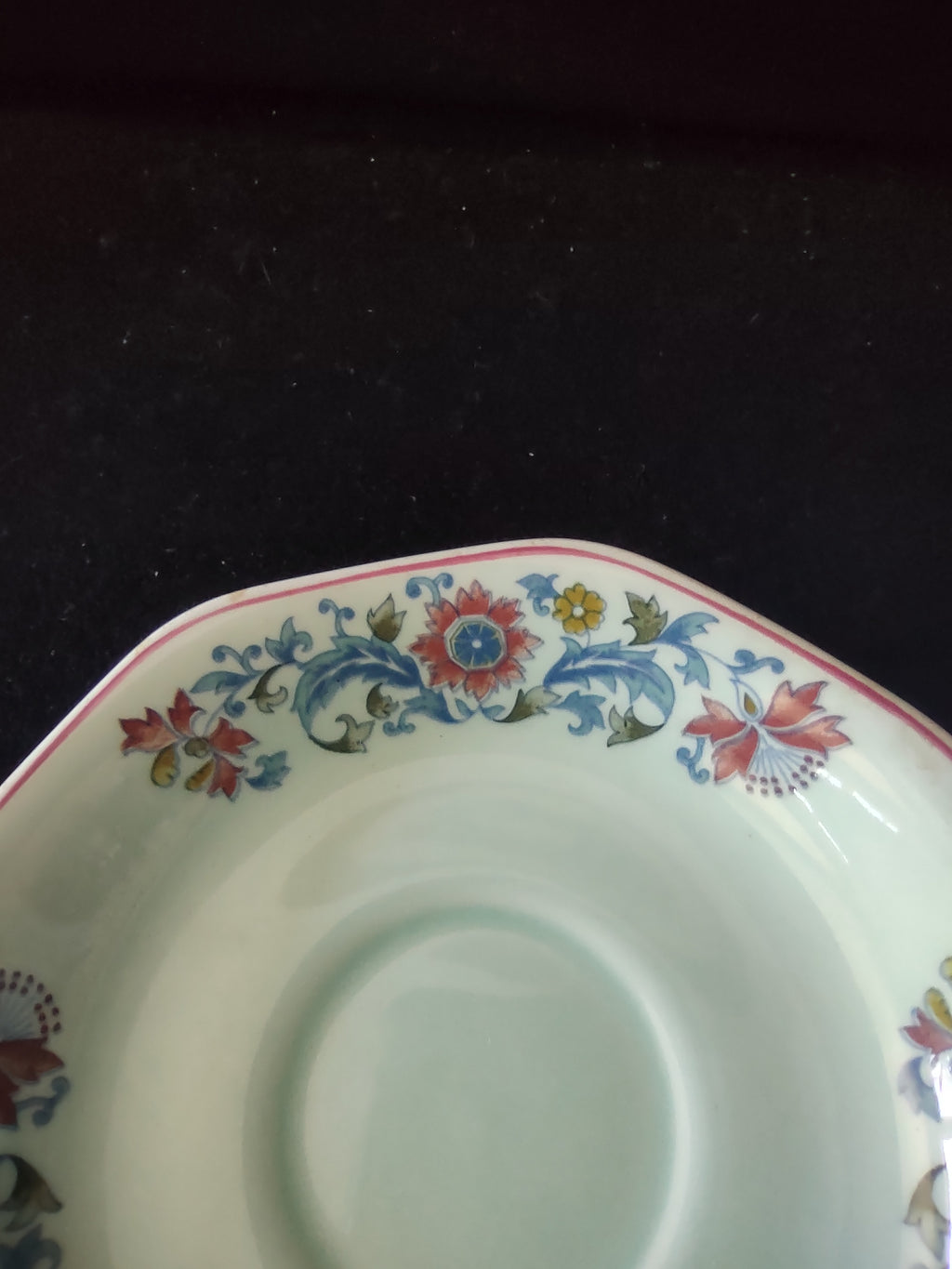 Vintage Adams Calyx Ware Saraband Saucer Ironstone England Cottagecore [6016]