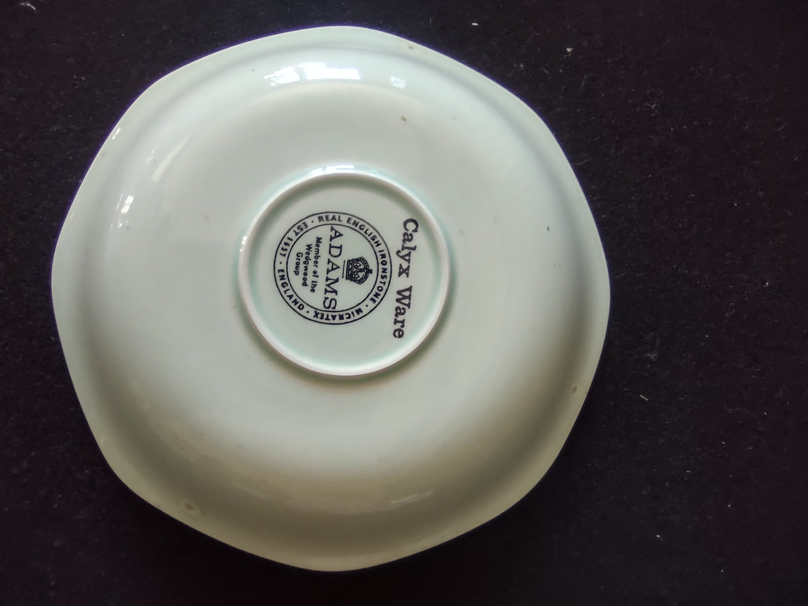 Vintage Adams Calyx Ware Saraband Saucer Ironstone England Cottagecore [6016]