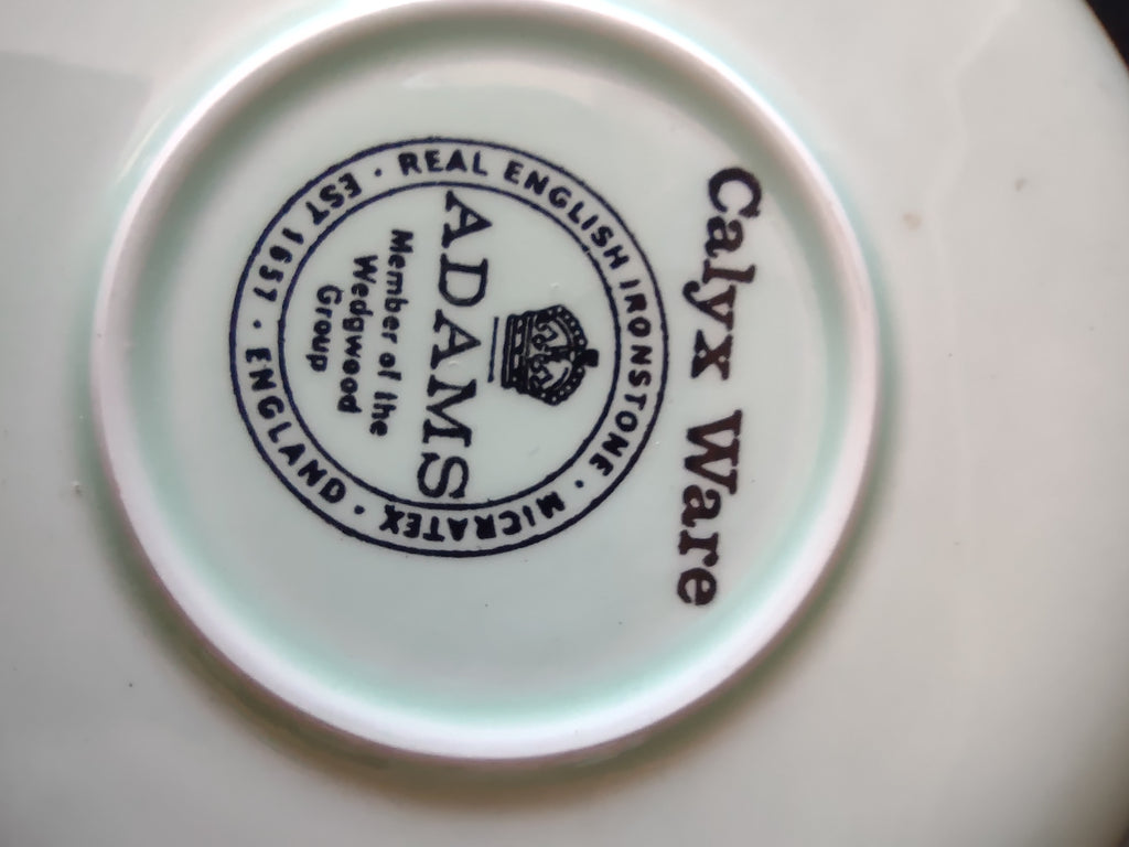 Vintage Adams Calyx Ware Saraband Saucer Ironstone England Cottagecore [6016]