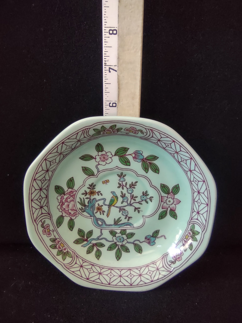 Vintage Adams Calyx Ware Singapore Bird Cup Saucer Ironstone England [6017]