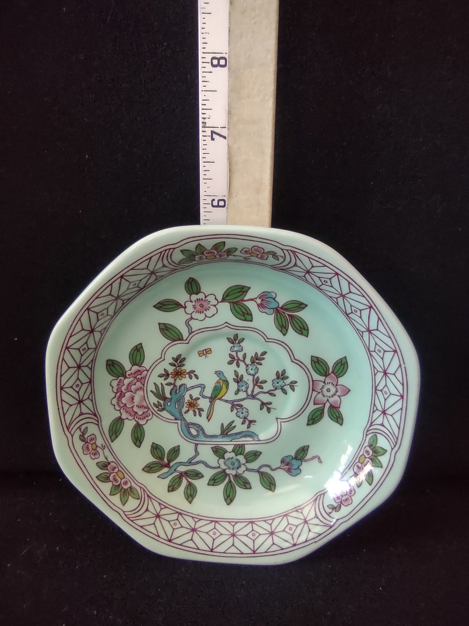 Vintage Adams Calyx Ware Singapore Bird Cup Saucer Ironstone England [6017]