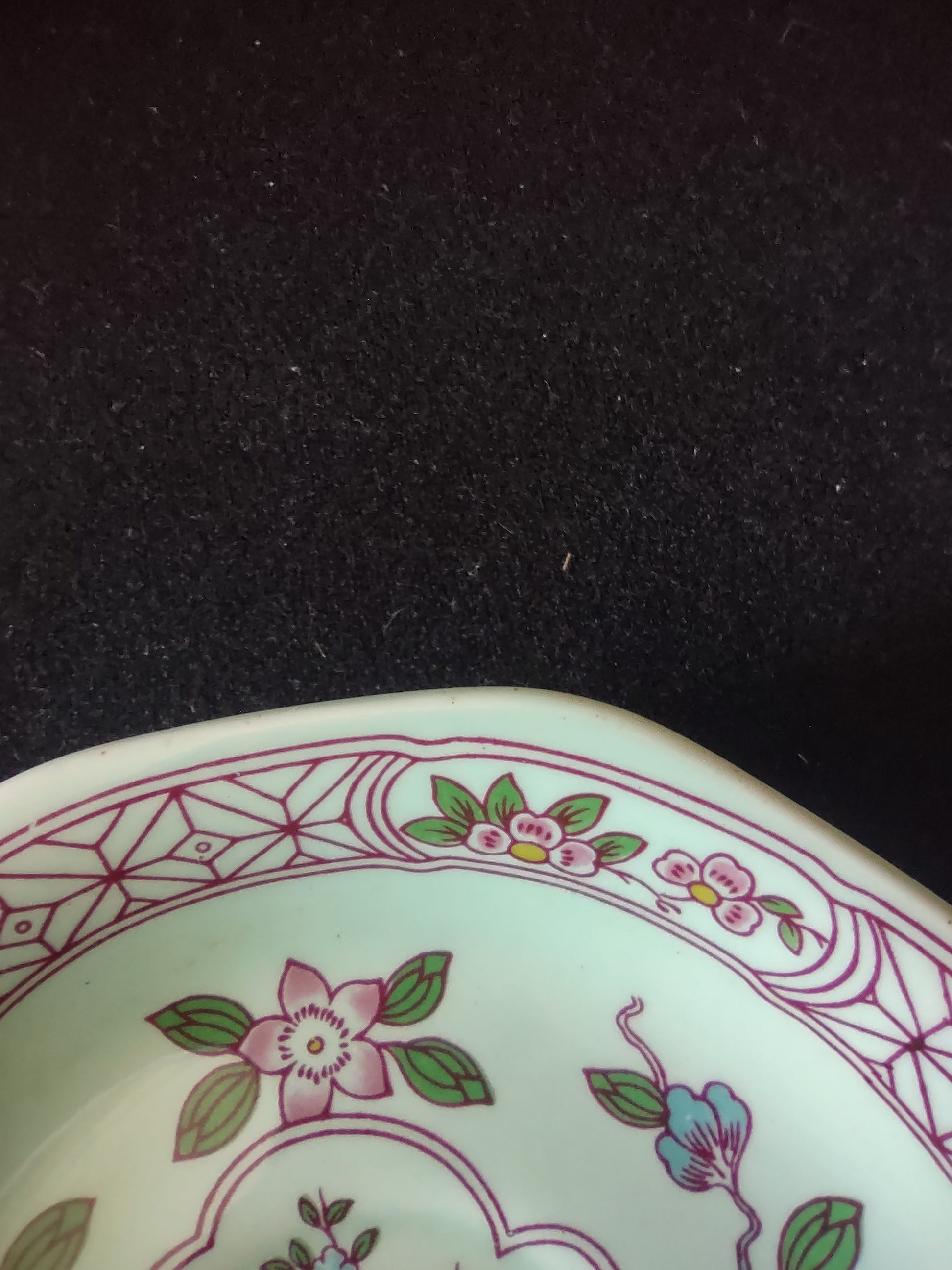 Vintage Adams Calyx Ware Singapore Bird Cup Saucer Ironstone England [6017]