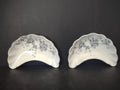 Vintage Wedgwood & Co Celia Gray Transferware Crescent Bone Dish Set 2 [6036]