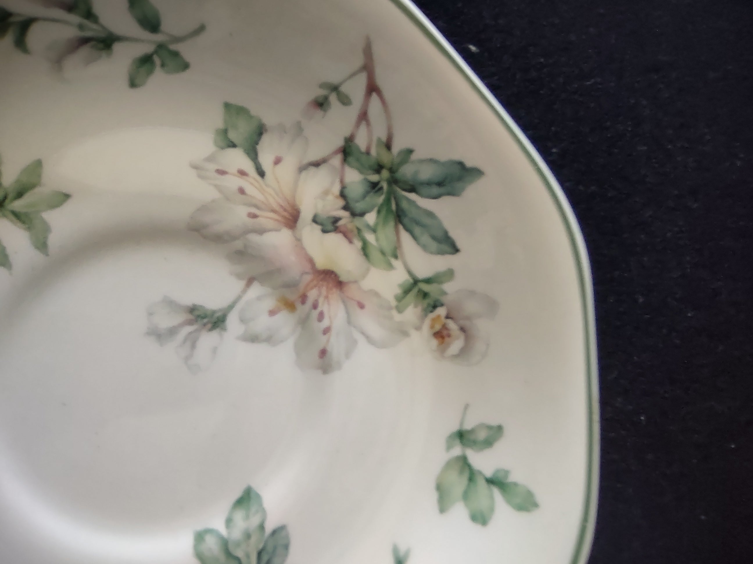 Vintage Adams Azalea Saucer Ironstone England Cottagecore Set Of 3 [6018]